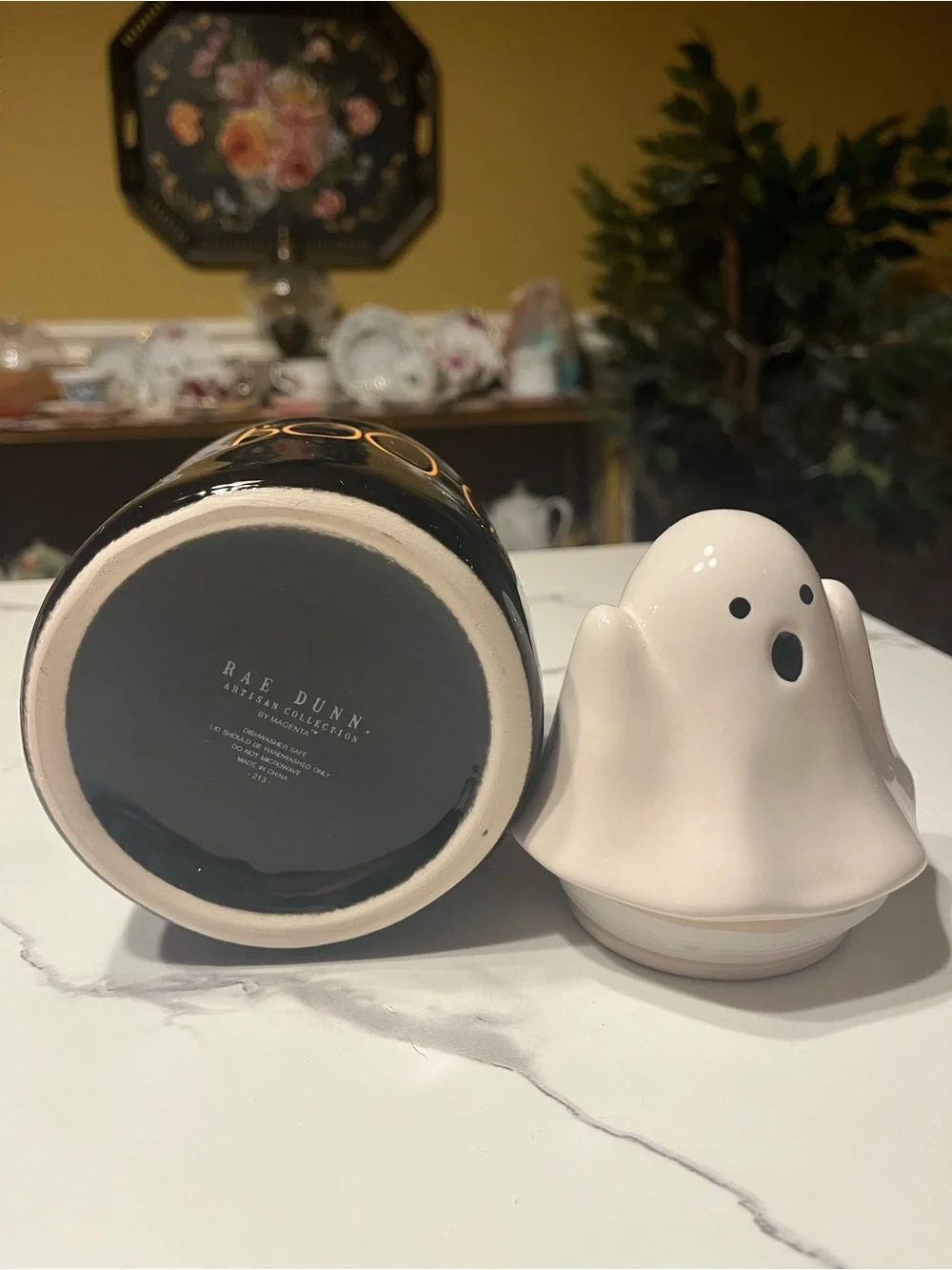 Rae Dunn BOO-GIE Figural Ghost Canister